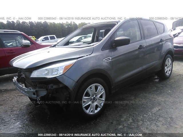 1FMCU0F76EUA57563 - 2014 FORD ESCAPE S GRAY photo 2