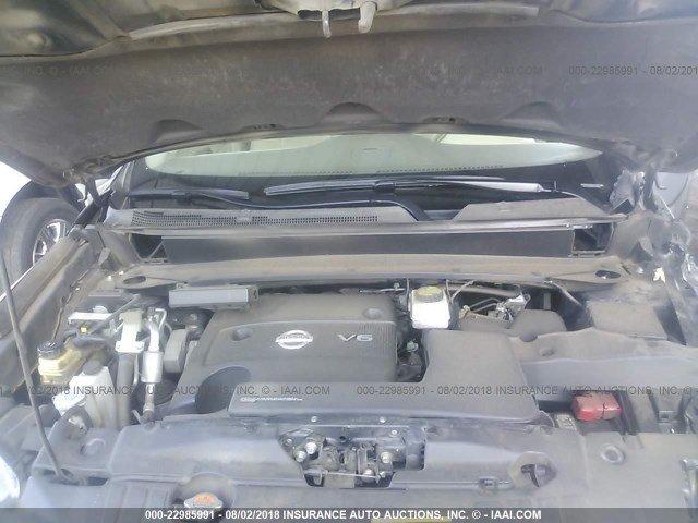 5N1AR2MM8FC695009 - 2015 NISSAN PATHFINDER S/SV/SL/PLATINUM BROWN photo 10