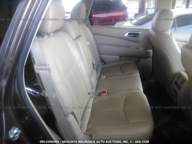 5N1AR2MM8FC695009 - 2015 NISSAN PATHFINDER S/SV/SL/PLATINUM BROWN photo 8