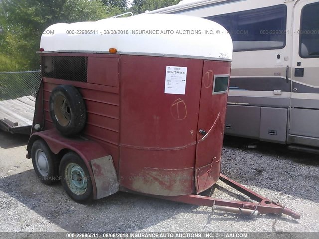 BB040772 - 1979 FLYI HORSE TRAILER  RED photo 1