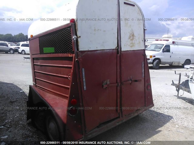 BB040772 - 1979 FLYI HORSE TRAILER  RED photo 3