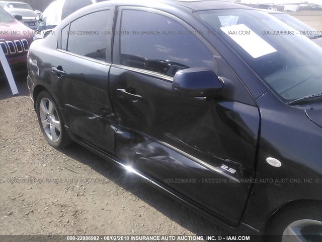 JM1BK323151287894 - 2005 MAZDA 3 S BLACK photo 6