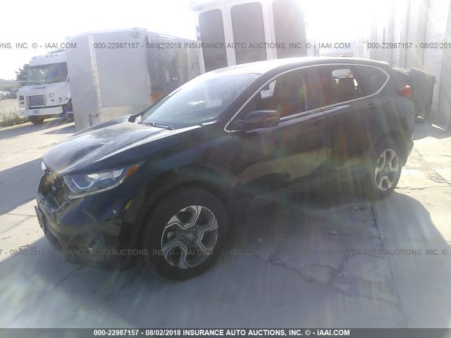 5J6RW2H83JL016473 - 2018 HONDA CR-V EXL BLACK photo 2