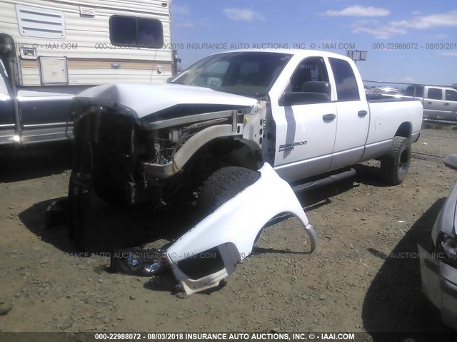 3D7KS28CX5G822892 - 2005 DODGE RAM 2500 ST/SLT WHITE photo 2