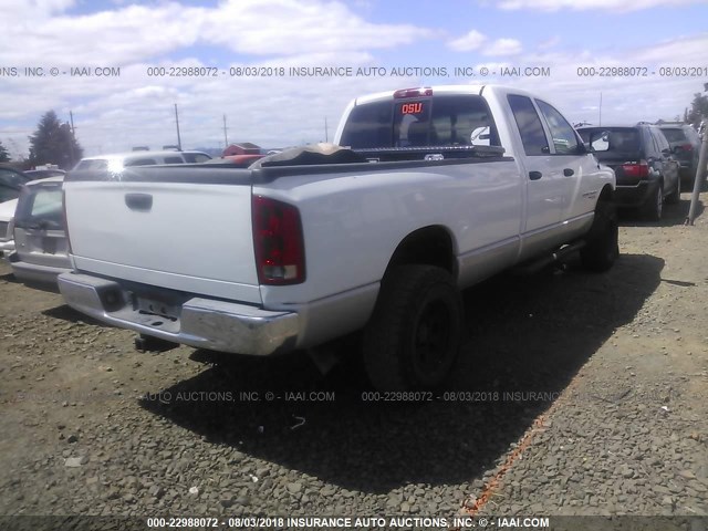 3D7KS28CX5G822892 - 2005 DODGE RAM 2500 ST/SLT WHITE photo 4