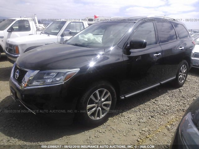 5N1AR2MM2EC696879 - 2014 NISSAN PATHFINDER S/SV/SL/PLATINUM BLACK photo 2