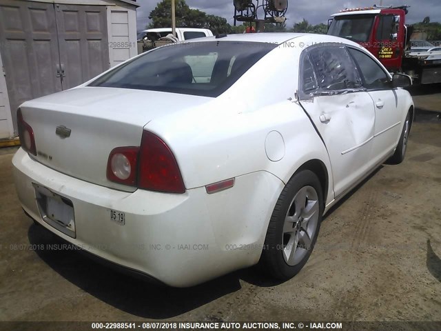 1G1ZC5EB4AF153607 - 2010 CHEVROLET MALIBU 1LT WHITE photo 4