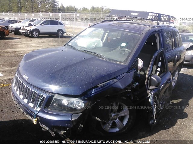 1C4NJDBB2ED574348 - 2014 JEEP COMPASS SPORT BLUE photo 2