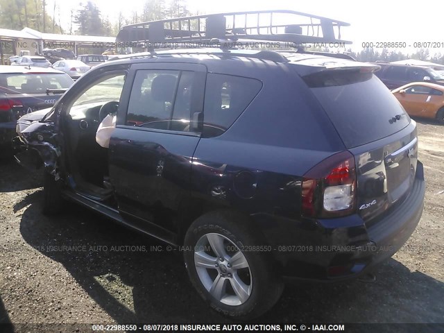 1C4NJDBB2ED574348 - 2014 JEEP COMPASS SPORT BLUE photo 3