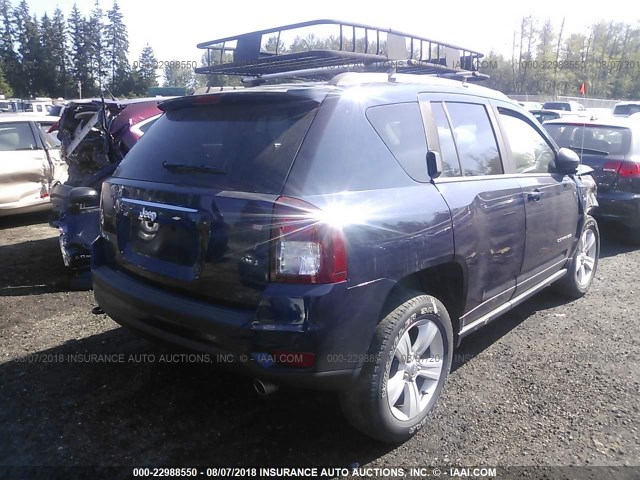 1C4NJDBB2ED574348 - 2014 JEEP COMPASS SPORT BLUE photo 4