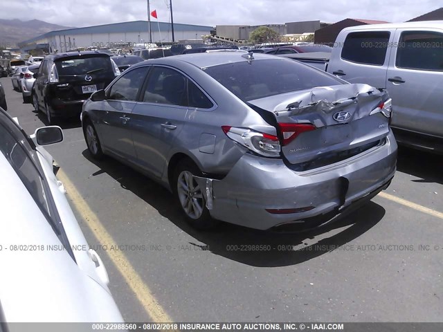 5NPE24AA9GH345586 - 2016 HYUNDAI SONATA ECO GRAY photo 3