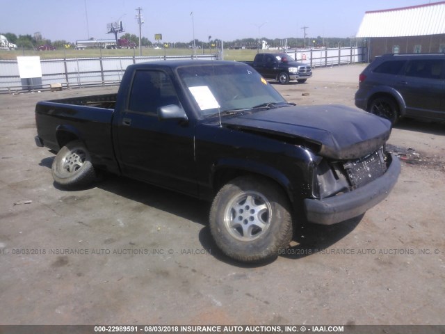 1B7FL26XXTS658919 - 1996 DODGE DAKOTA BLACK photo 1