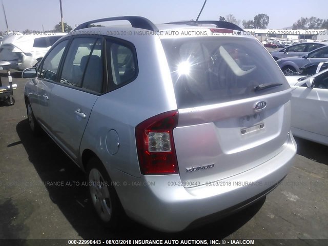 KNAFG528897249993 - 2009 KIA RONDO LX/EX SILVER photo 3