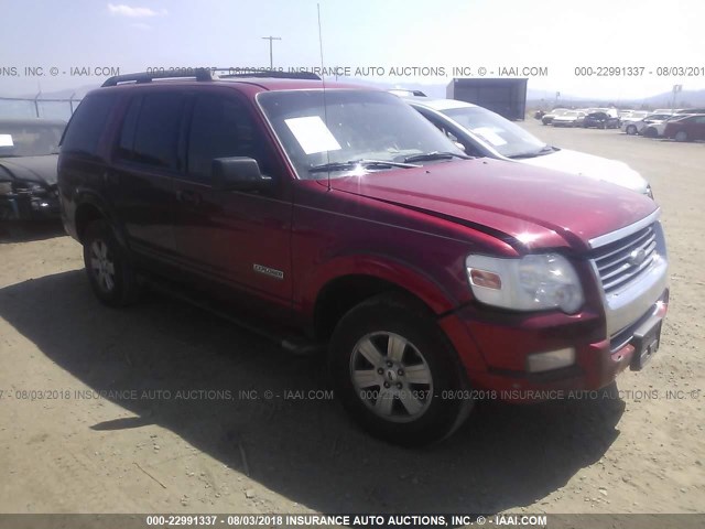 1FMEU73E57UB09028 - 2007 FORD EXPLORER XLT RED photo 1