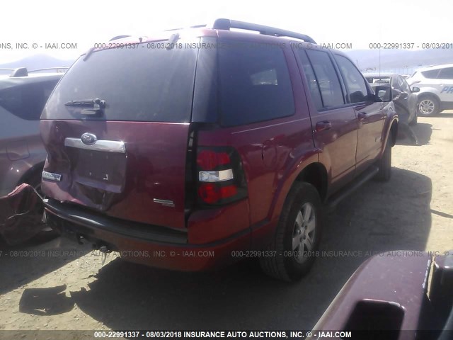 1FMEU73E57UB09028 - 2007 FORD EXPLORER XLT RED photo 4