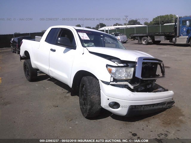 5TFRY5F15AX079462 - 2010 TOYOTA TUNDRA DOUBLE CAB SR5 WHITE photo 1