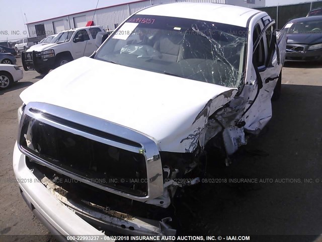 5TFRY5F15AX079462 - 2010 TOYOTA TUNDRA DOUBLE CAB SR5 WHITE photo 6