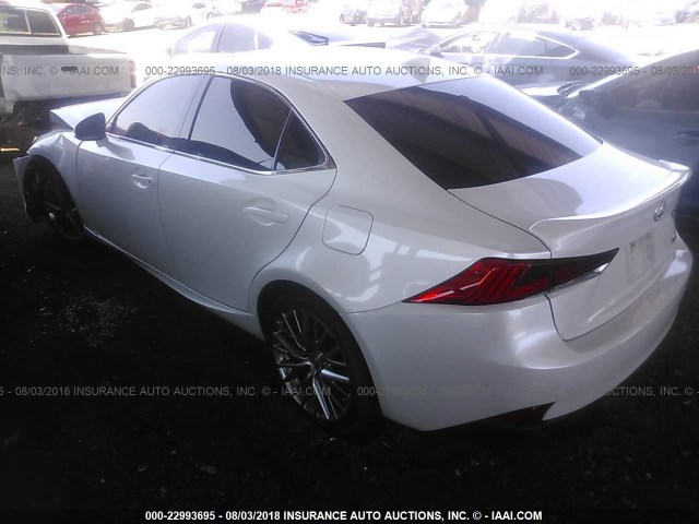 JTHBA1D25H5058030 - 2017 LEXUS IS 200T WHITE photo 3