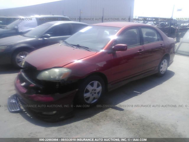 1NXBR32E78Z028502 - 2008 TOYOTA COROLLA CE/LE/S RED photo 2