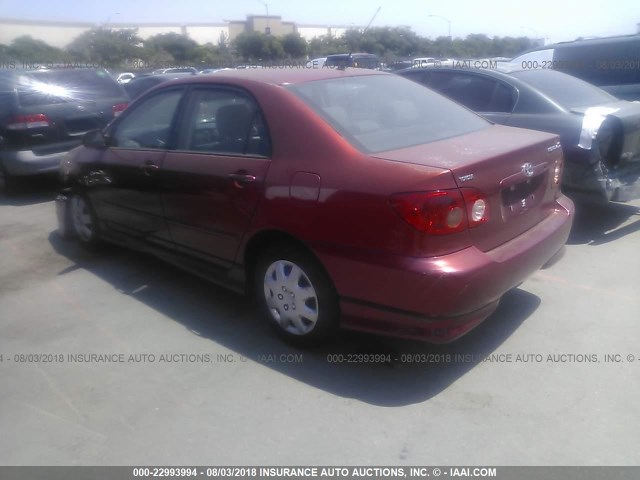 1NXBR32E78Z028502 - 2008 TOYOTA COROLLA CE/LE/S RED photo 3