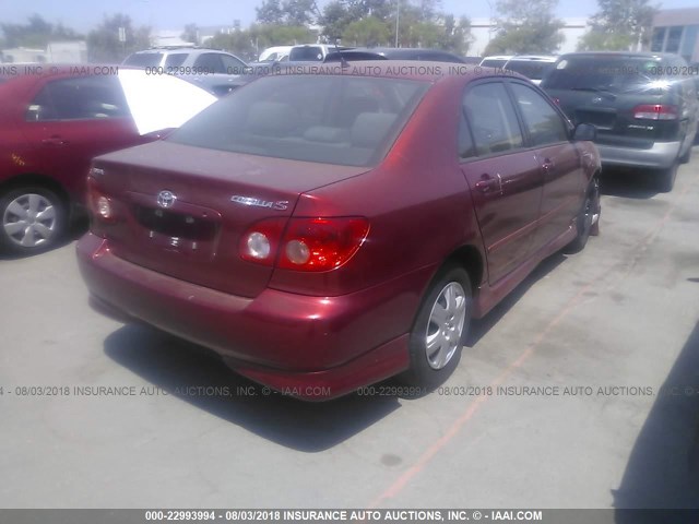 1NXBR32E78Z028502 - 2008 TOYOTA COROLLA CE/LE/S RED photo 4