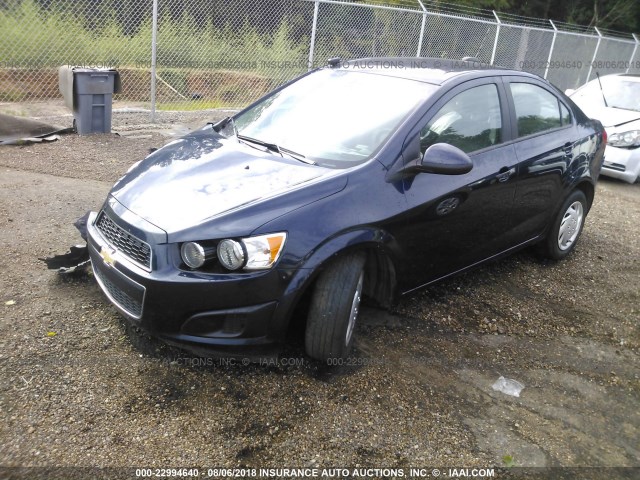 1G1JA5SH6F4182900 - 2015 CHEVROLET SONIC LS 蓝色 照片 2