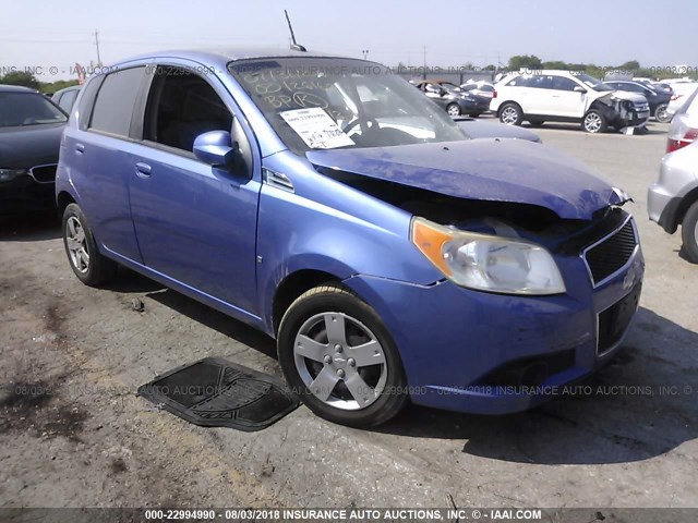 KL1TD66E19B320413 - 2009 CHEVROLET AVEO LS/LT Կապույտ լուսանկար 1
