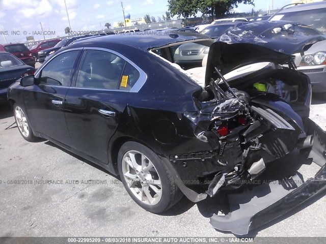 1N4AA5AP1DC823783 - 2013 NISSAN MAXIMA S/SV BLACK photo 3