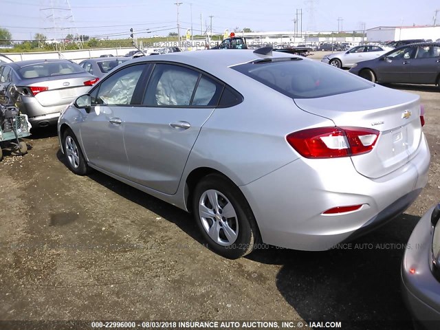 1G1BC5SM2J7137519 - 2018 CHEVROLET CRUZE LS SILVER photo 3