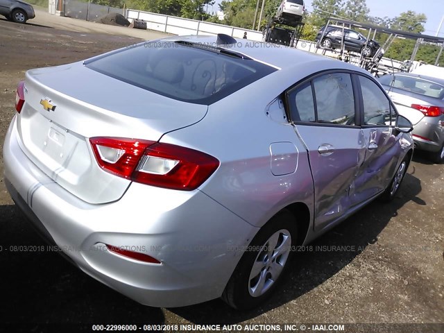 1G1BC5SM2J7137519 - 2018 CHEVROLET CRUZE LS SILVER photo 4