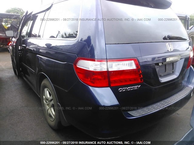 5FNRL38216B092719 - 2006 HONDA ODYSSEY LX BLUE photo 3