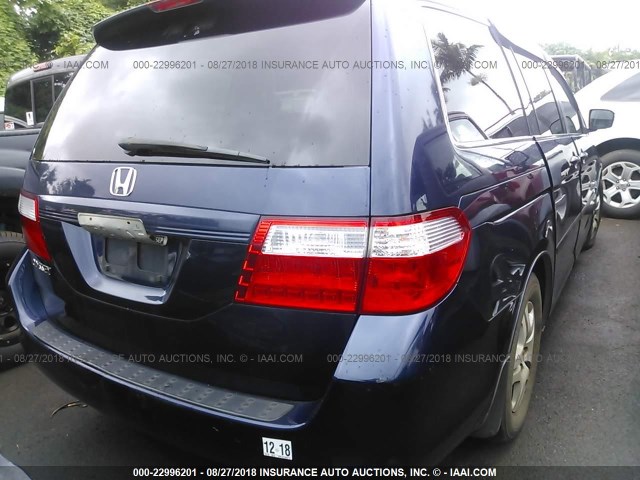 5FNRL38216B092719 - 2006 HONDA ODYSSEY LX BLUE photo 4