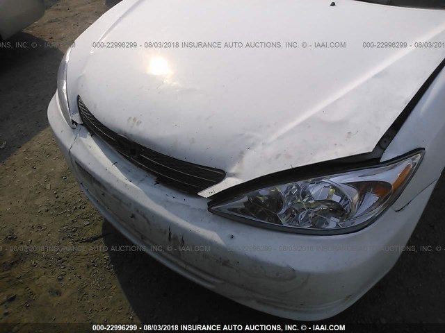 4T1BE32K34U305531 - 2004 TOYOTA CAMRY LE/XLE/SE WHITE photo 6