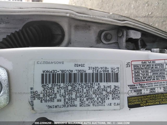 4T1BE32K34U305531 - 2004 TOYOTA CAMRY LE/XLE/SE WHITE photo 9