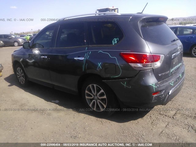 5N1AR2MN6DC606012 - 2013 NISSAN PATHFINDER S/SV/SL/PLATINUM GRAY photo 3