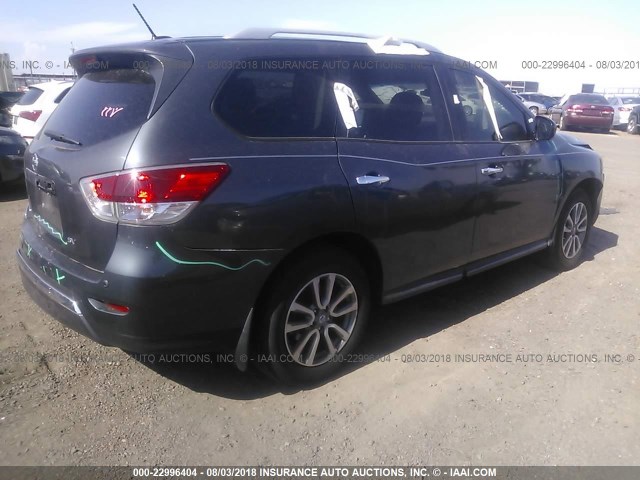 5N1AR2MN6DC606012 - 2013 NISSAN PATHFINDER S/SV/SL/PLATINUM GRAY photo 4