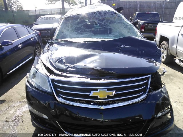 1GNKRGKD5EJ142988 - 2014 CHEVROLET TRAVERSE LT BLACK photo 10