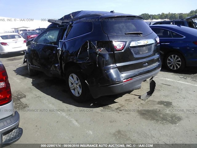 1GNKRGKD5EJ142988 - 2014 CHEVROLET TRAVERSE LT BLACK photo 3