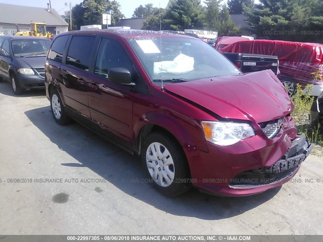 2C4RDGBG1FR615699 - 2015 DODGE GRAND CARAVAN SE RED photo 1