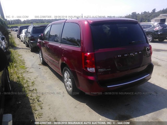 2C4RDGBG1FR615699 - 2015 DODGE GRAND CARAVAN SE RED photo 3