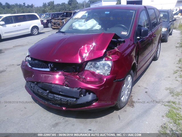 2C4RDGBG1FR615699 - 2015 DODGE GRAND CARAVAN SE RED photo 6