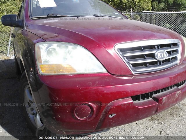 KNDJD735685830313 - 2008 KIA SORENTO EX/LX MAROON photo 6