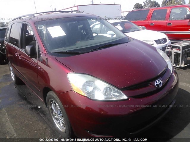 5TDZK23C09S281259 - 2009 TOYOTA SIENNA CE/LE RED photo 1