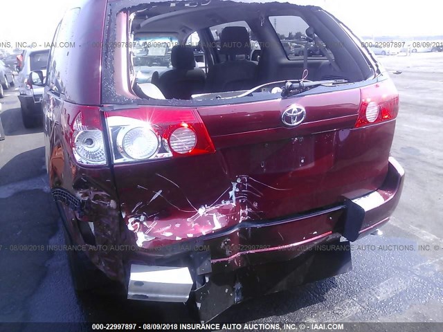 5TDZK23C09S281259 - 2009 TOYOTA SIENNA CE/LE RED photo 6