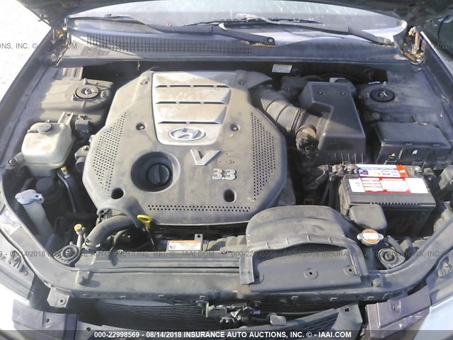 5NPEU46F66H076430 - 2006 HYUNDAI SONATA GLS/LX PURPLE photo 10