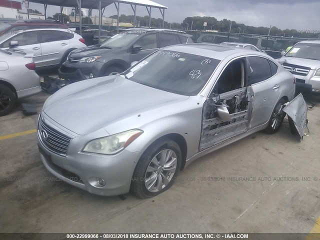 JN1BY1AR4BM371035 - 2011 INFINITI M37 X SILVER photo 2