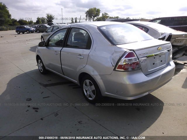 KL1TD5DE2BB140473 - 2011 CHEVROLET AVEO LS/LT SILVER photo 3