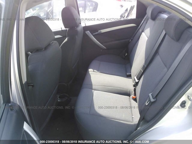 KL1TD5DE2BB140473 - 2011 CHEVROLET AVEO LS/LT SILVER photo 8