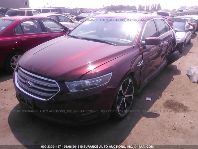 1FAHP2E86FG192247 - 2015 FORD TAURUS SEL MAROON photo 2