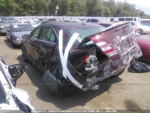 1FAHP2E86FG192247 - 2015 FORD TAURUS SEL MAROON photo 3